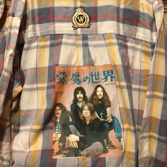upcycled Black Sabbath flannel - Picture 1 of 6